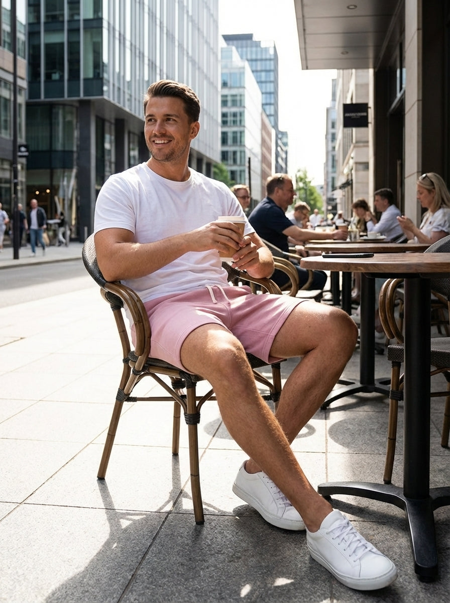 Men's Sweat Shorts with Waistband and Drawstring