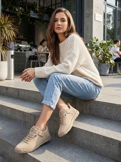Women's Sneakers with Velcro and Laces