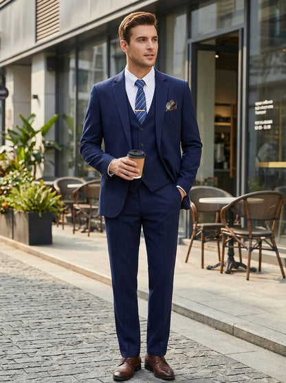 Men's Slim Fit Three-Piece Suit