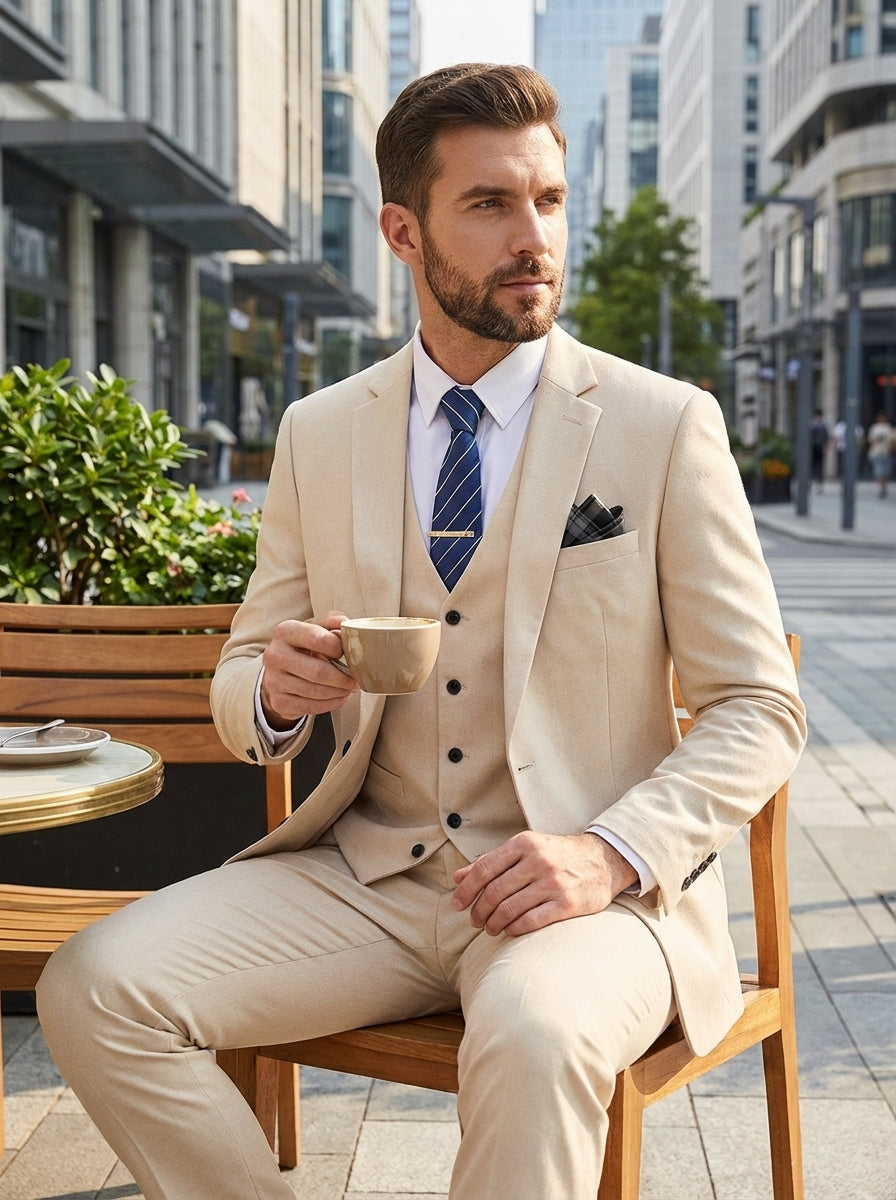 Men's Slim Fit Three-Piece Suit