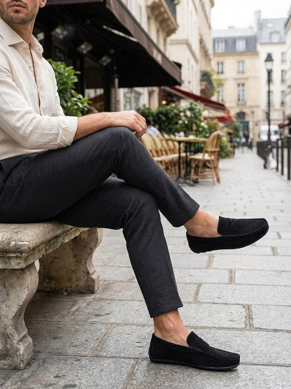 Men's Loafers with Moccasin Stitch and Slip-On Design