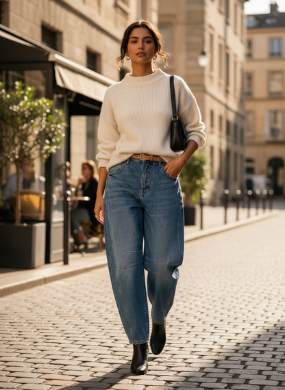 Women's High-Waisted Wide Leg Jeans