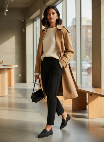 Brown Suede Loafers for Women – Pointed Shape