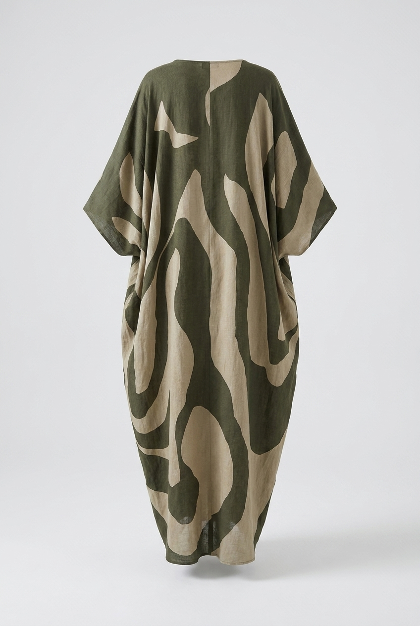 Women's Kaftan Maxi Dress | Deep V-Neck