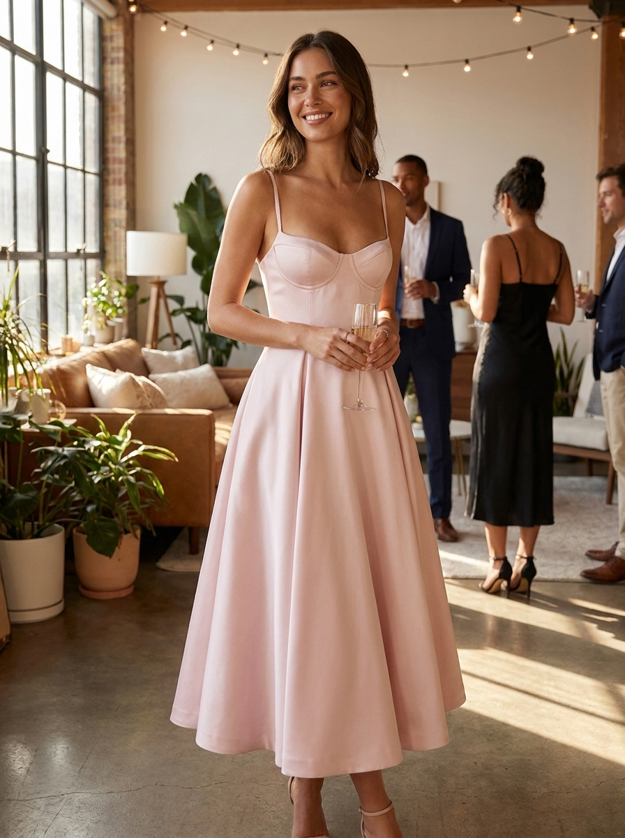 Women's Corset Midi Dress | Bustier