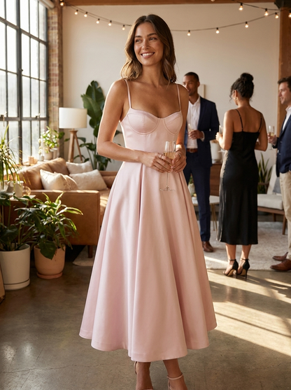 Women's Corset Midi Dress | Bustier