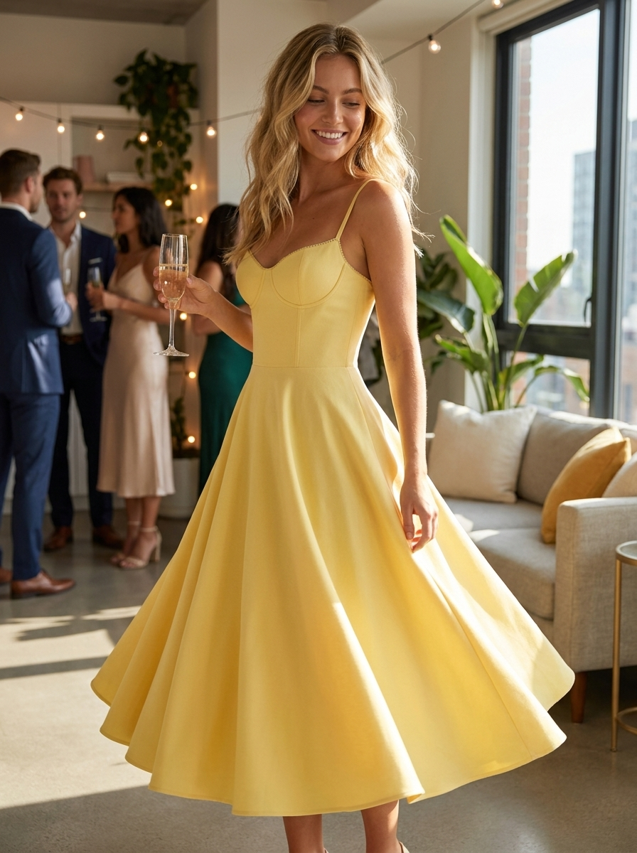 Women's Corset Midi Dress | Bustier