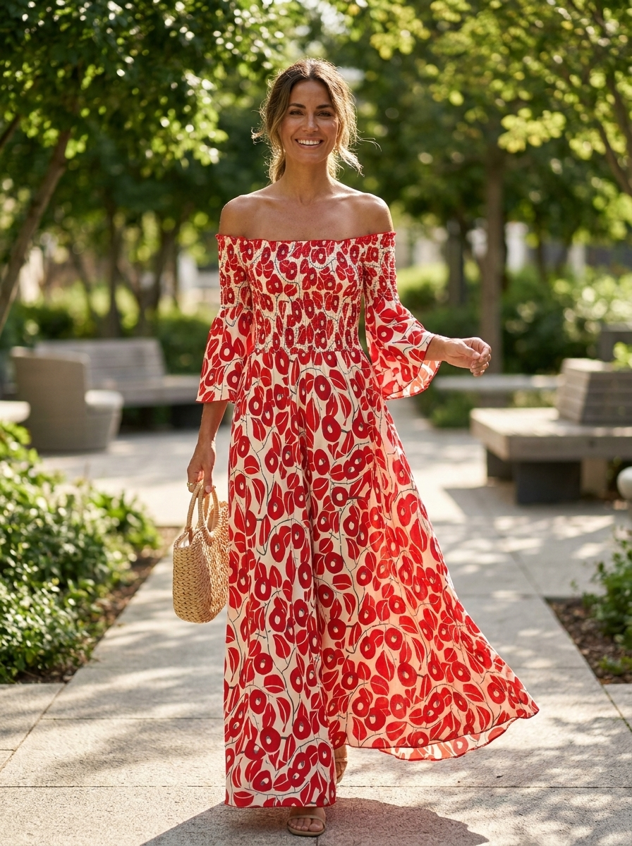 Women's Off-Shoulder Maxi | Smocked