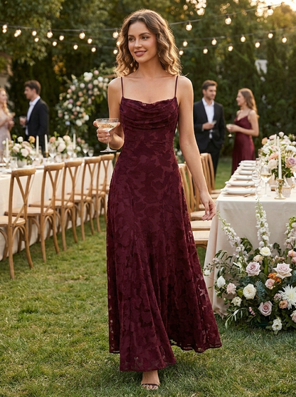 Women's Floral Maxi Gown | Cowl Neck