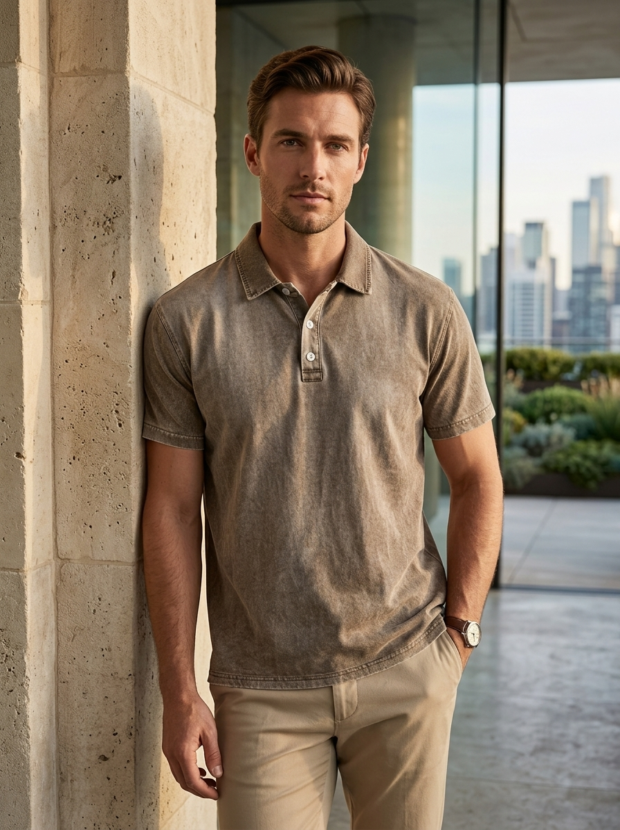 Men's Washed Polo Shirt | Vintage