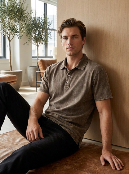 Men's Washed Polo Shirt | Vintage