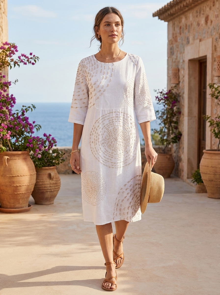 Women's Linen-Look Midi | Textured