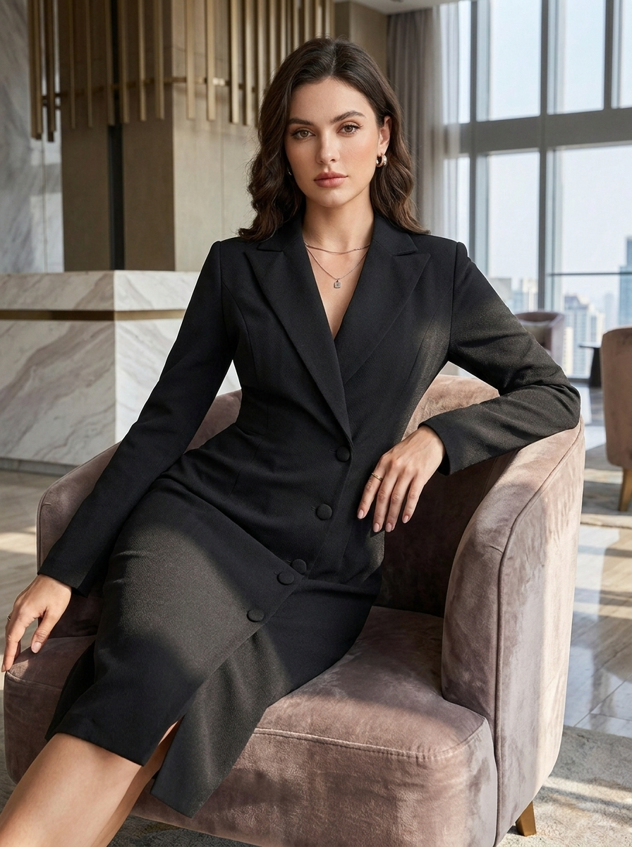 Women's Blazer Midi Dress | Tailored
