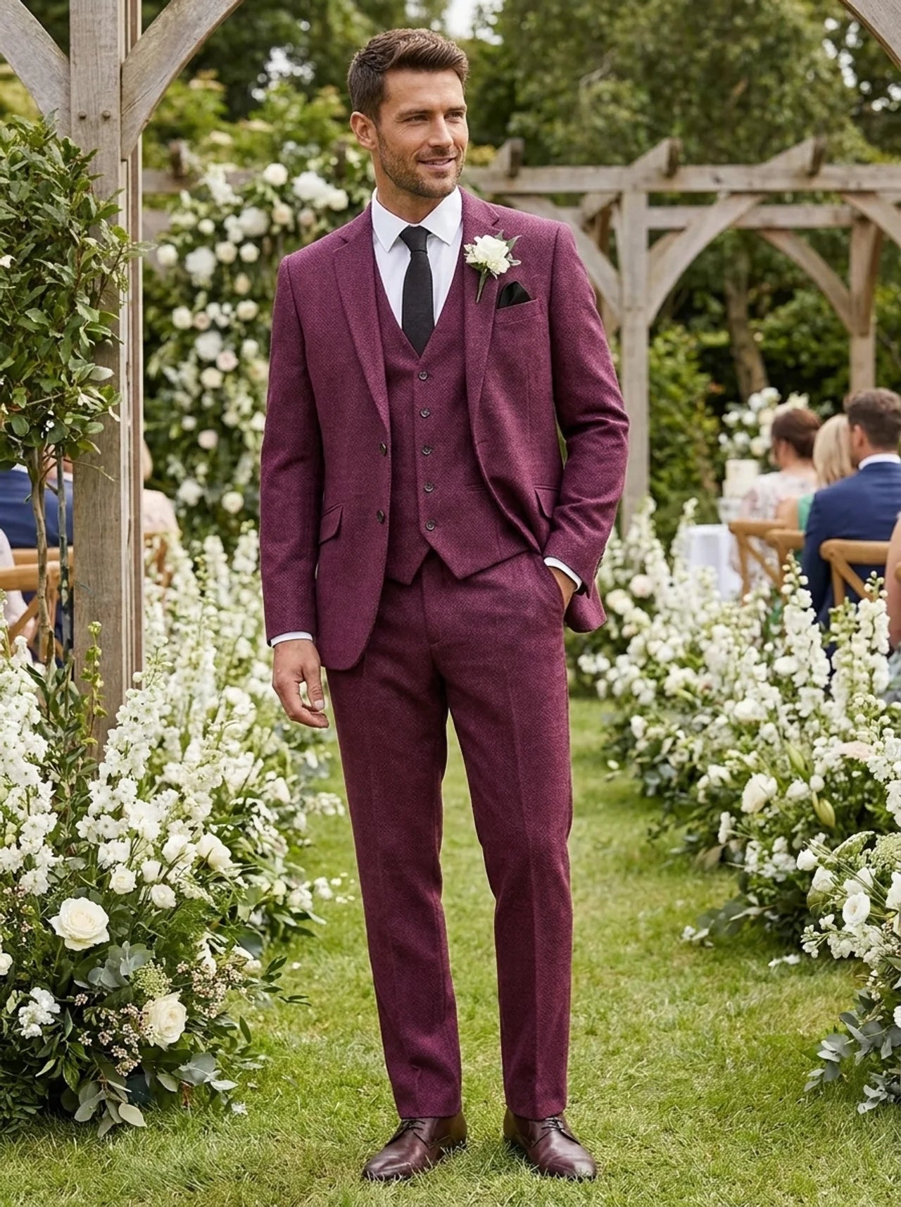 Men's Slim Fit Three-Piece Suit