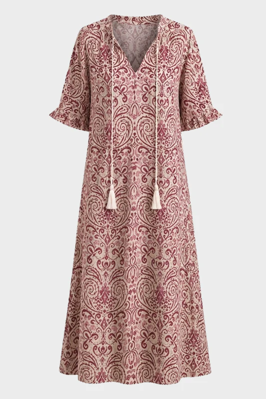 Women's Boho Maxi Dress | V-Neck