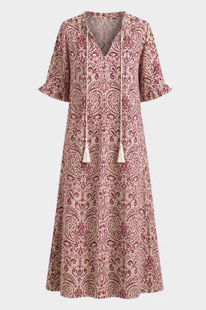 Women's Boho Maxi Dress | V-Neck