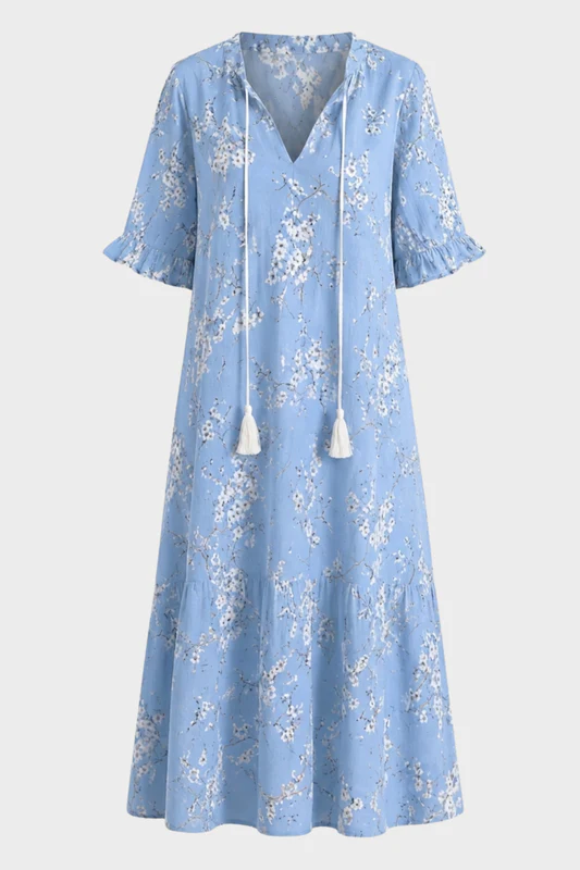 Women's Boho Maxi Dress | V-Neck