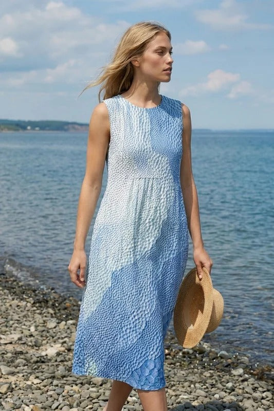 Women's Gingham Midi Dress | Tiered