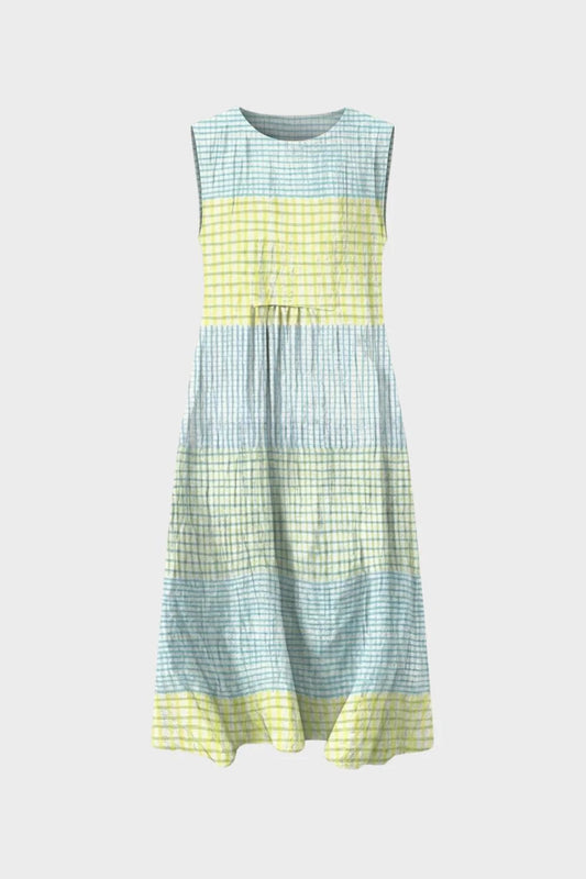 Women's Gingham Midi Dress | Tiered