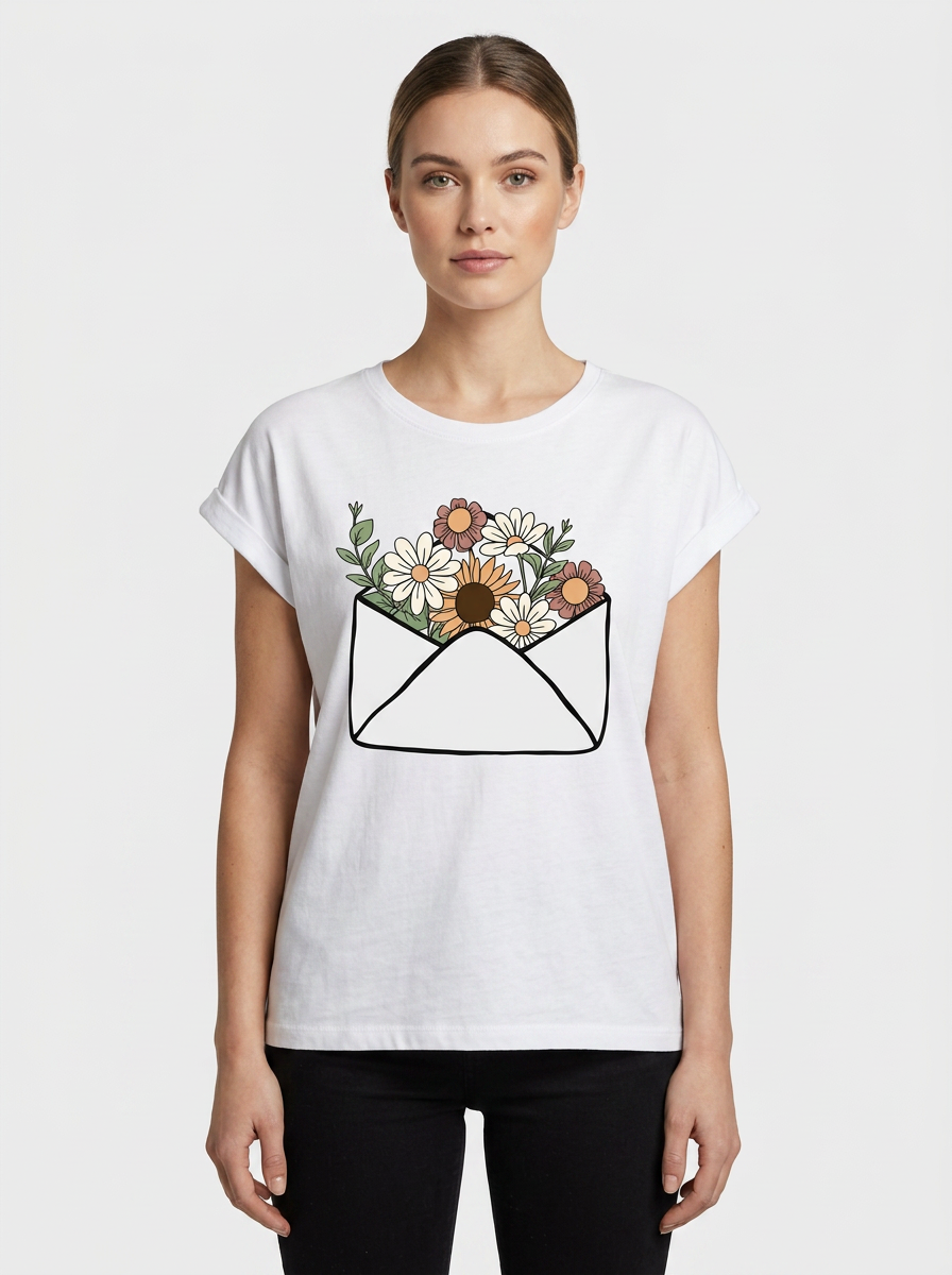 Women's Graphic T-Shirt | Heart Print