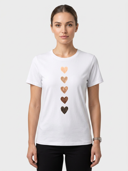 Women's Graphic T-Shirt | Heart Print