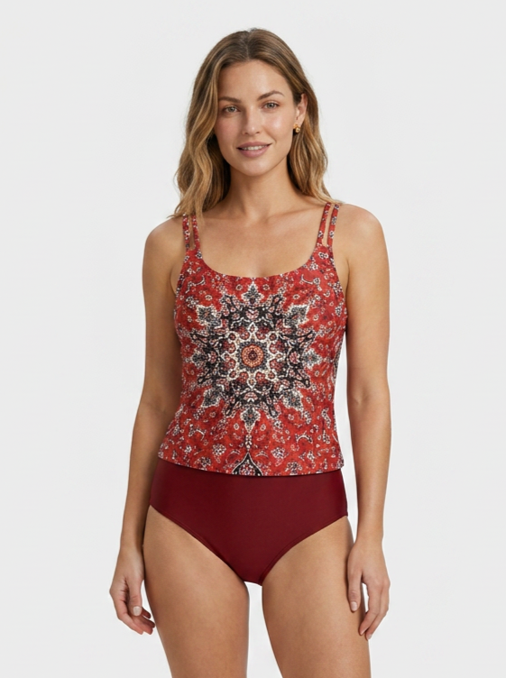 Women's Tankini Swimsuit | Boho Print