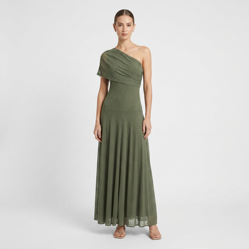 Women's One-Shoulder Maxi | Draped