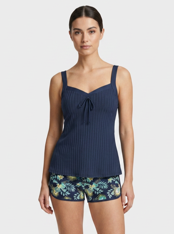 Women's Tankini Swimsuit with Shorts | Bow Front