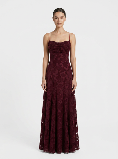 Women's Floral Maxi Gown | Cowl Neck