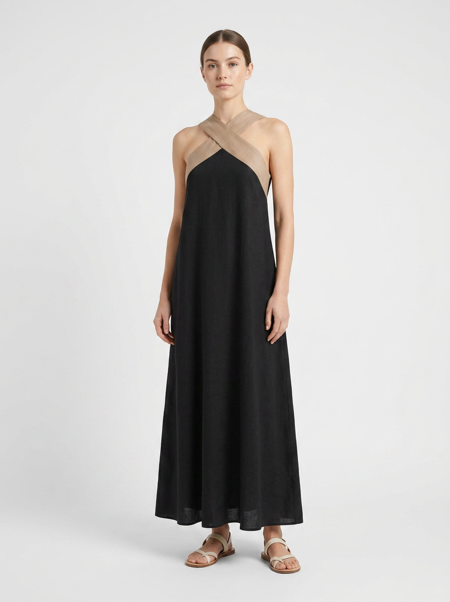 Women's Halter Maxi Dress | Sleeveless