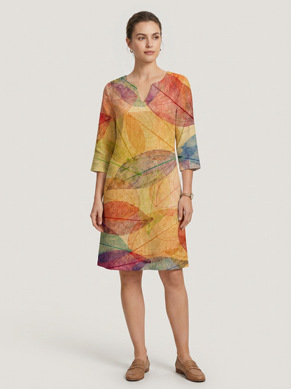 Women's Linen-Look Shift | Printed
