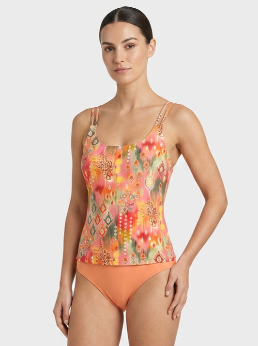 Women's Printed One-Piece Swimsuit | Scoop Neck