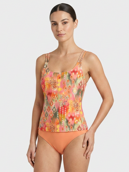 Women's Printed One-Piece Swimsuit | Scoop Neck
