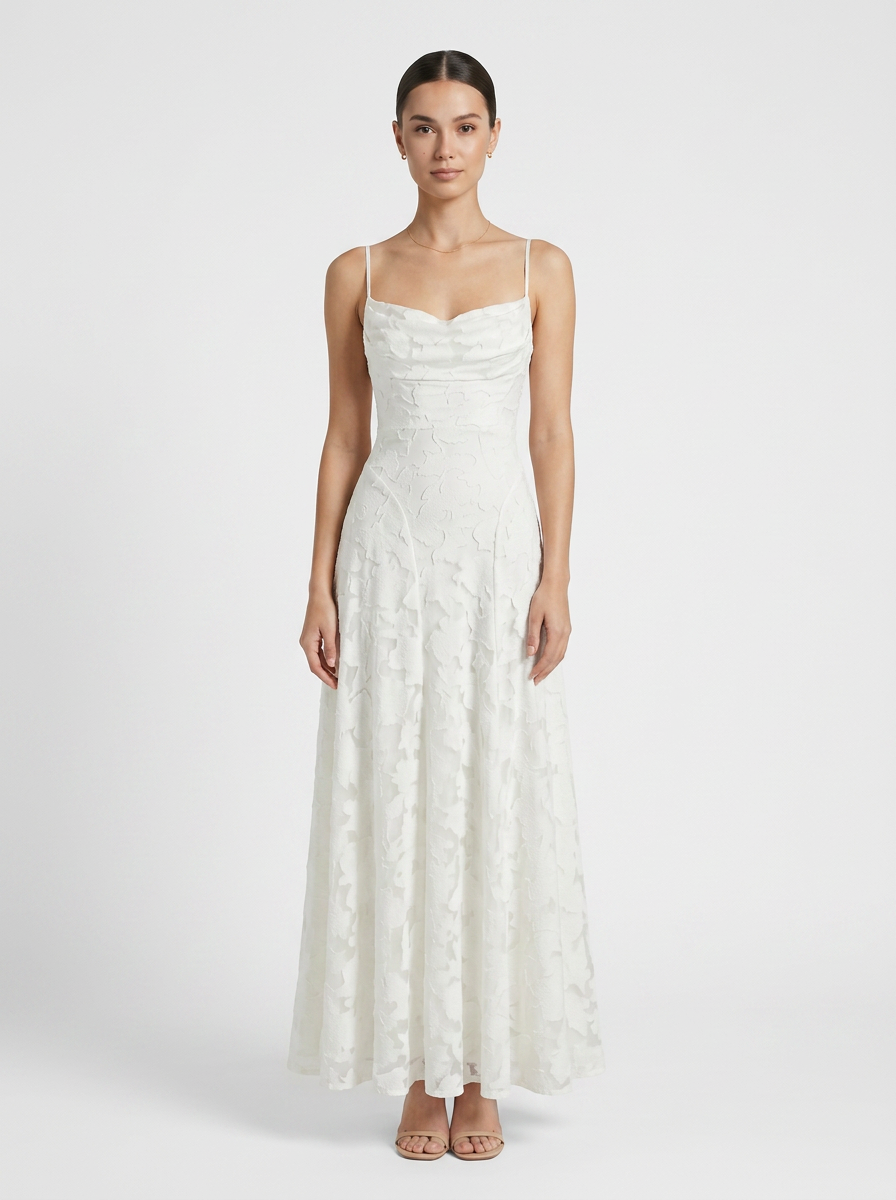 Women's Floral Maxi Gown | Cowl Neck