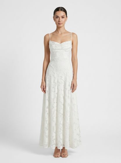 Women's Floral Maxi Gown | Cowl Neck