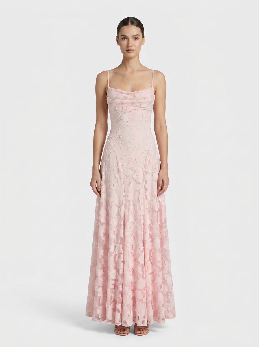 Women's Floral Maxi Gown | Cowl Neck
