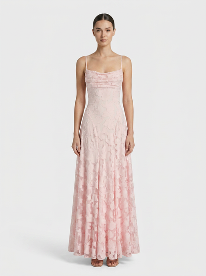 Women's Floral Maxi Gown | Cowl Neck
