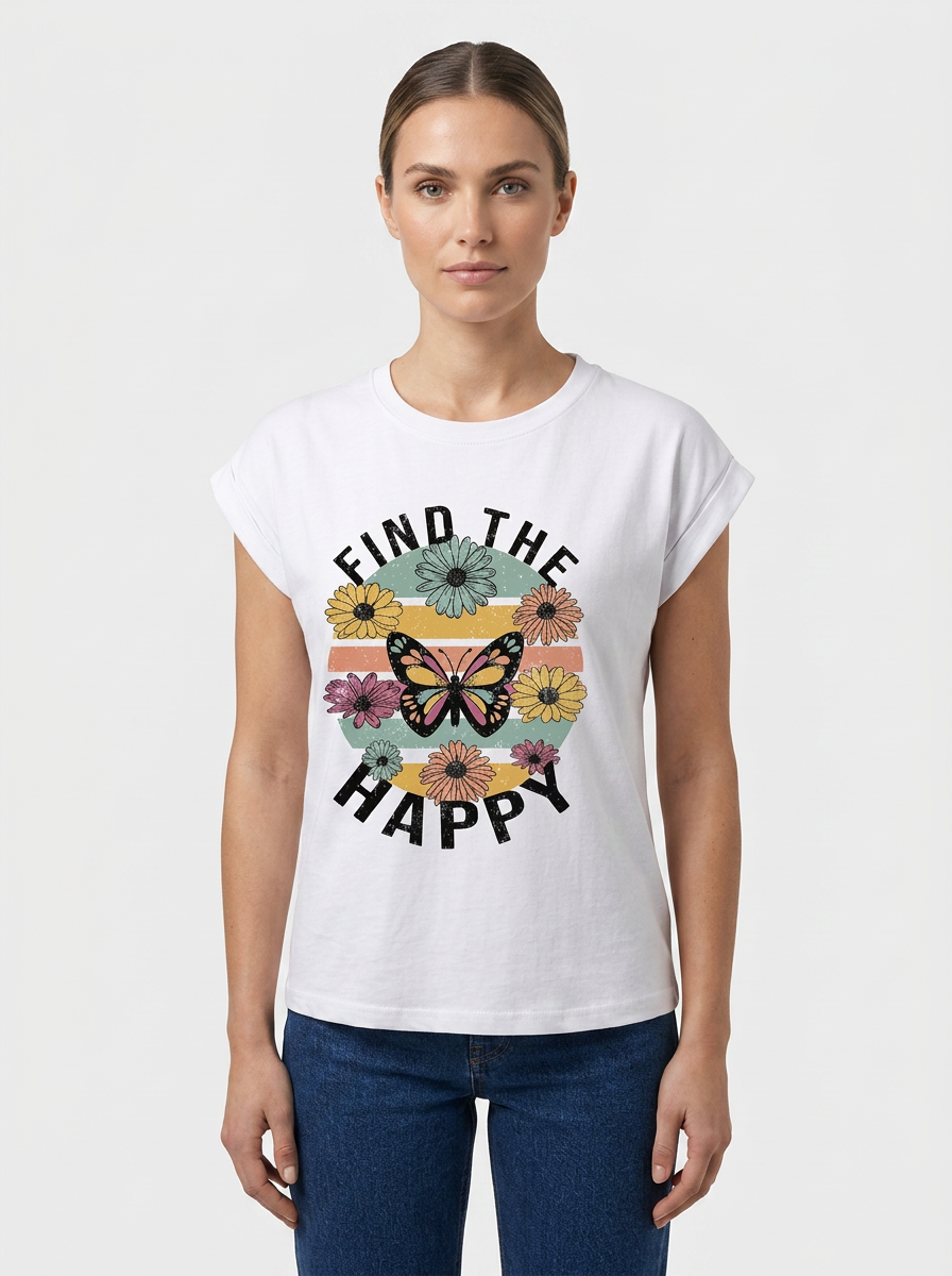 Women's Graphic T-Shirt | Heart Print
