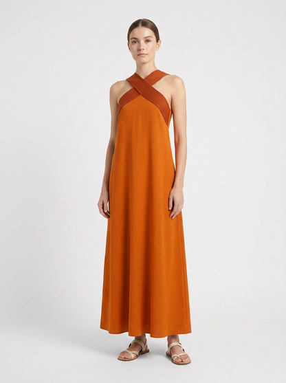 Women's Halter Maxi Dress | Sleeveless