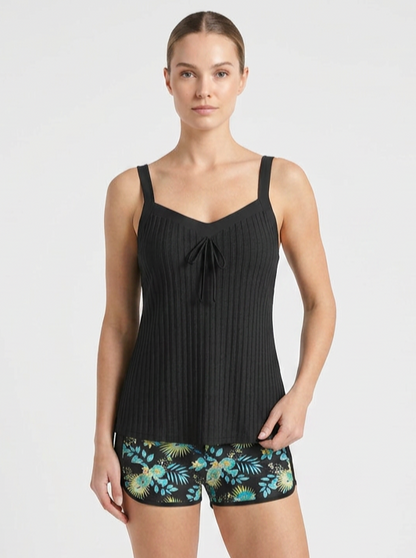 Women's Tankini Swimsuit with Shorts | Bow Front