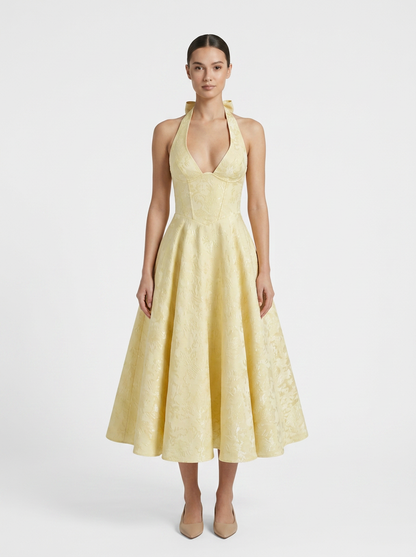 Women's Halter Midi Dress | Full Skirt