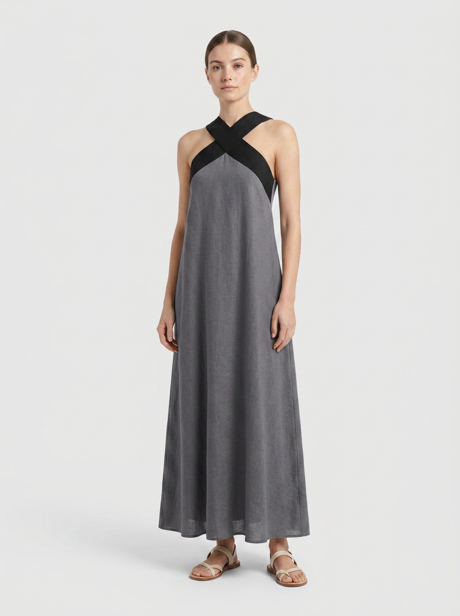 Women's Halter Maxi Dress | Sleeveless