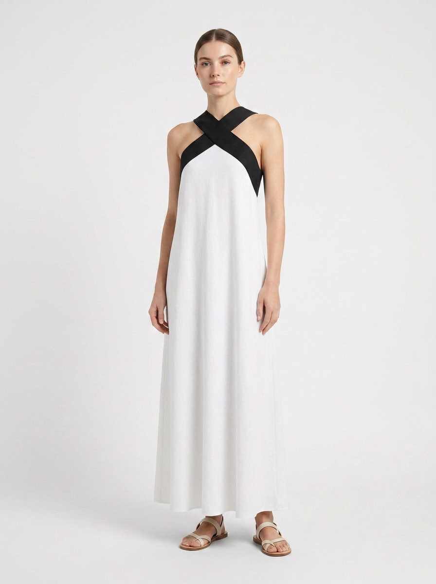 Women's Halter Maxi Dress | Sleeveless