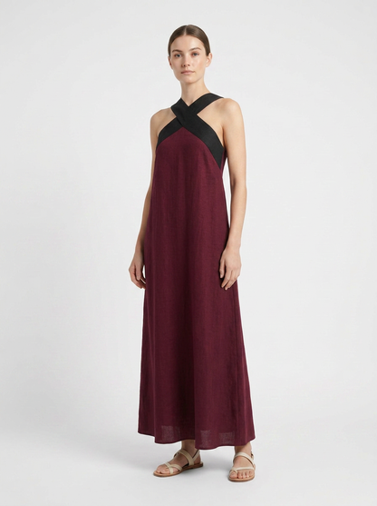 Women's Halter Maxi Dress | Sleeveless
