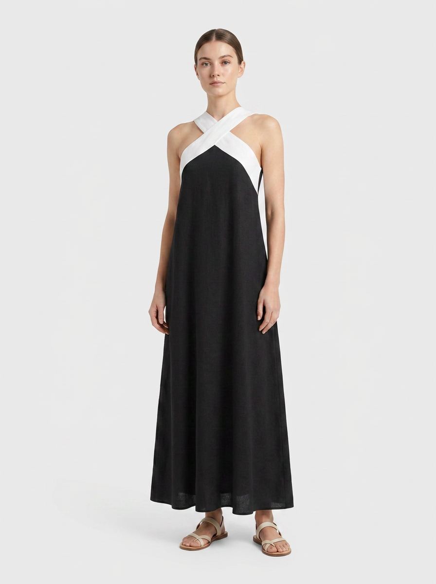 Women's Halter Maxi Dress | Sleeveless