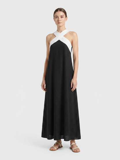 Women's Halter Maxi Dress | Sleeveless