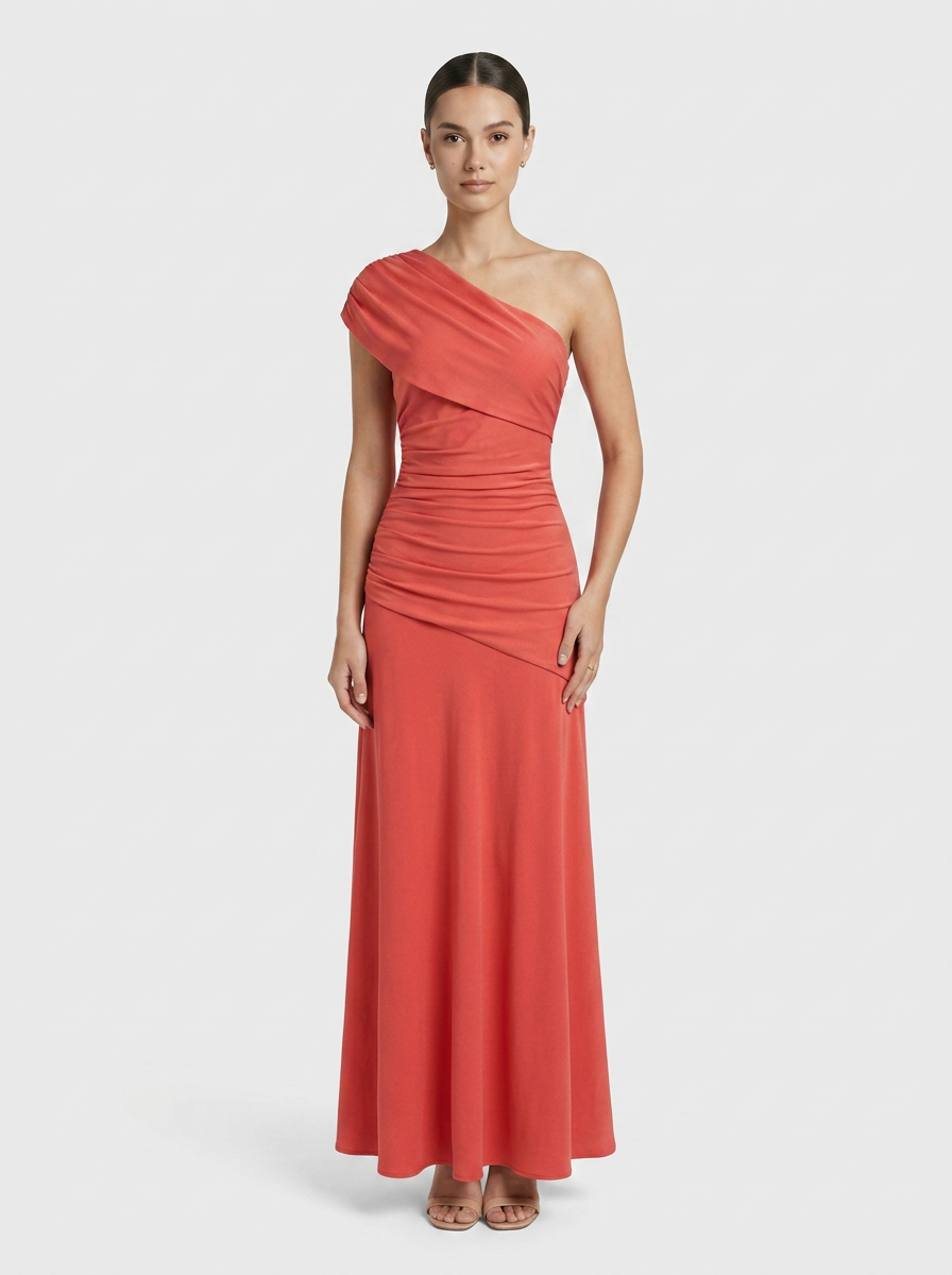 Women's One-Shoulder Maxi | Ruched