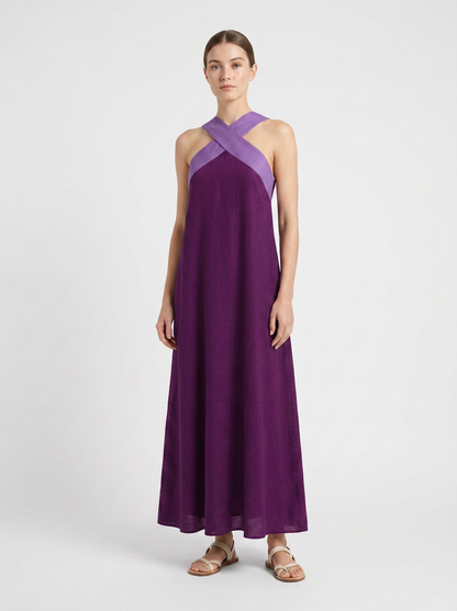 Women's Halter Maxi Dress | Sleeveless
