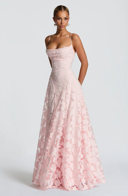 Women's Floral Maxi Gown | Cowl Neck