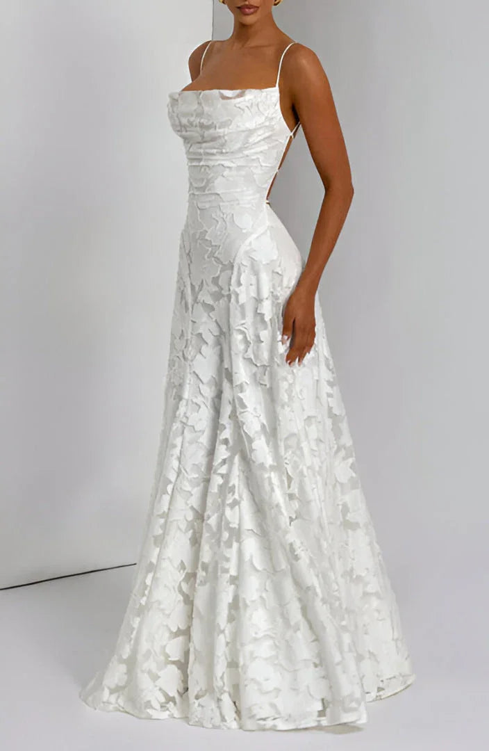 Women's Floral Maxi Gown | Cowl Neck